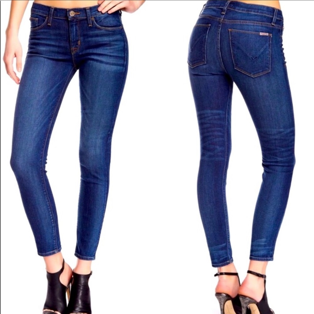 Hudson Nico Mid Rise Super Skinny Jeans. Size 26. Dark wash.